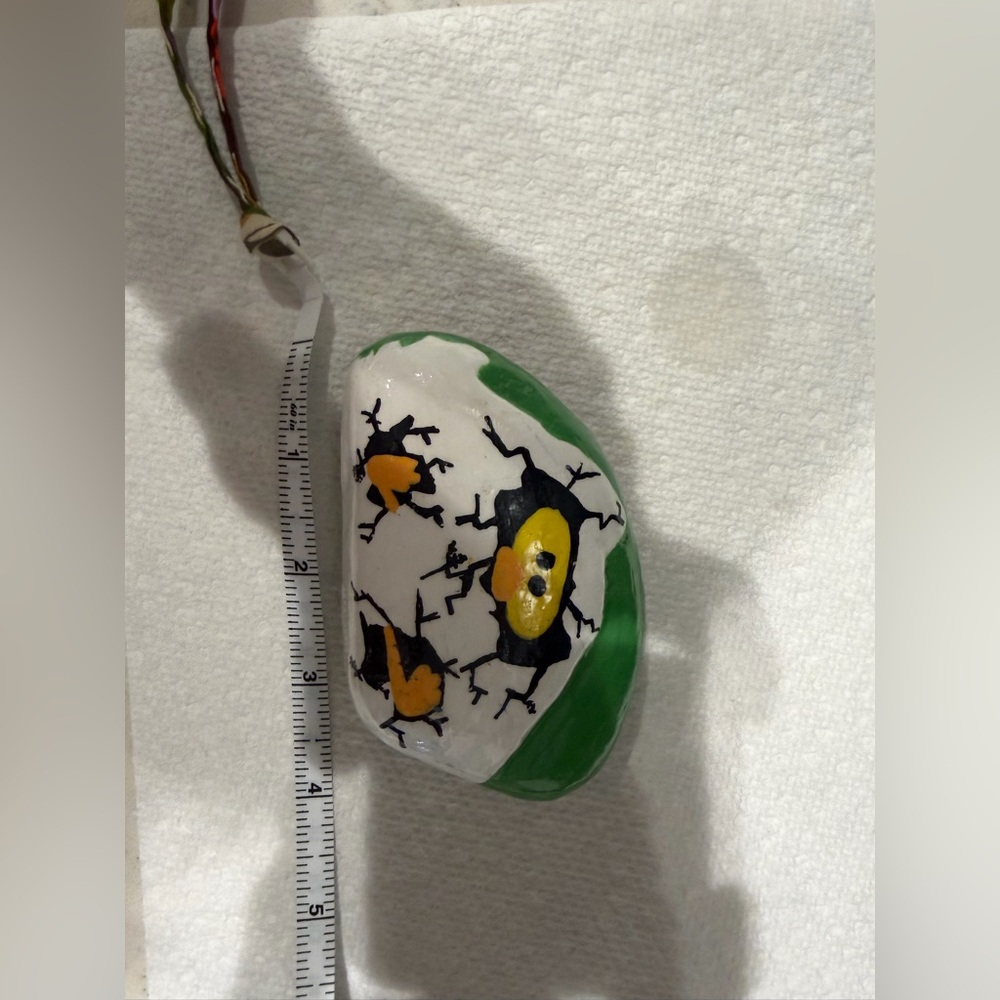 hand painted rock in duck hatchling theme - Picture 5 of 7